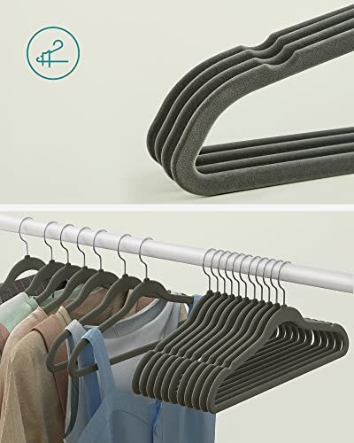 Grucce Velluto Salvaspazio SONGMICS 42cm - immagine 2