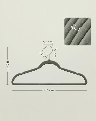 Grucce Velluto Salvaspazio SONGMICS 42cm - immagine 6