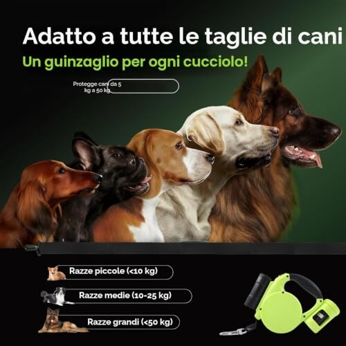 Guinzaglio Allungabile con Torcia e Portasacchetti - immagine 6