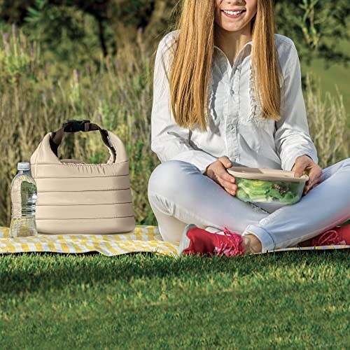 Guzzini Set Borsa Termica Ocra con Contenitore - immagine 3