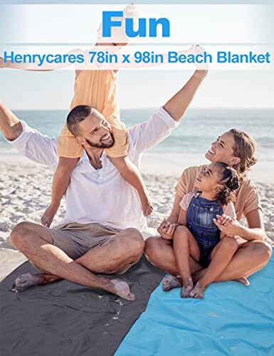 Henrycares Coperta da Spiaggia Extra Large Impermeabile - immagine 1