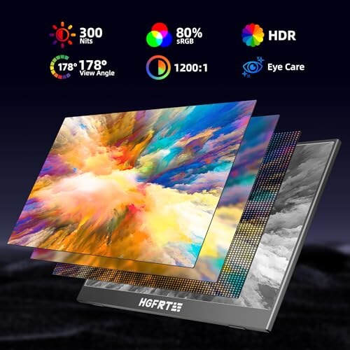 HGFRTEE Monitor Portatile 15,6" FHD Antiriflesso - immagine 1