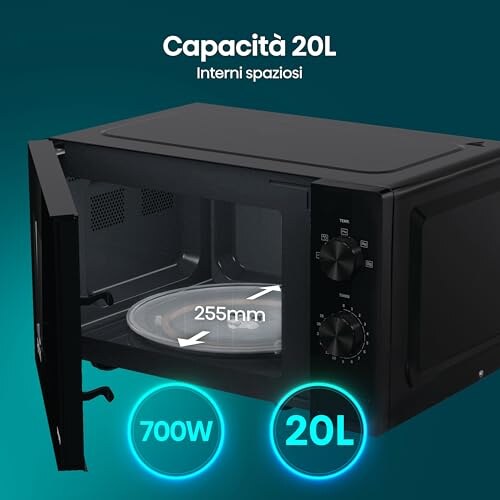 Hisense Forno a Microonde 20L Nero - immagine 3