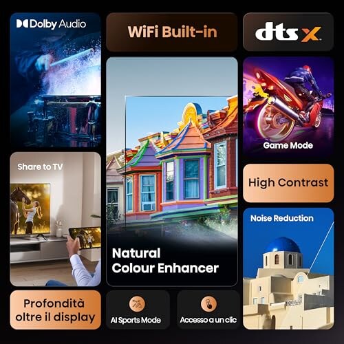 Hisense TV 32" HD Ready Smart con VIDAA U8 - immagine 2