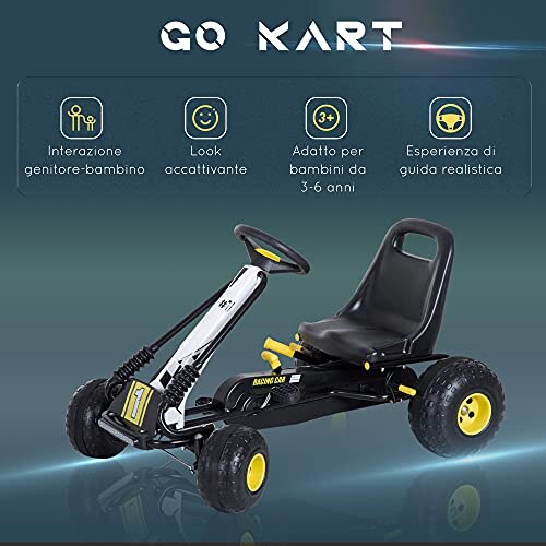 HOMCOM Go-Kart a Pedali per Bambini - immagine 2