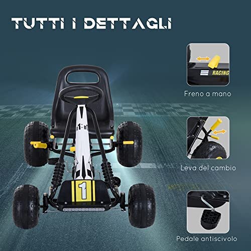 HOMCOM Go-Kart a Pedali per Bambini - immagine 3