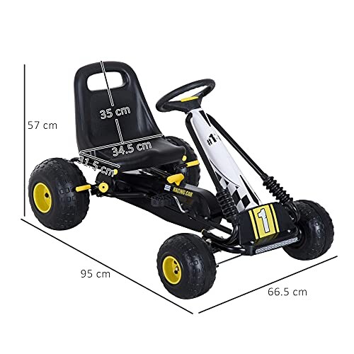 HOMCOM Go-Kart a Pedali per Bambini - immagine 6