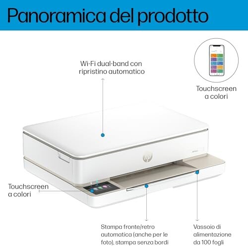 HP Envy 6120e Stampante Multifunzione A4 Colori Wi-Fi - immagine 4