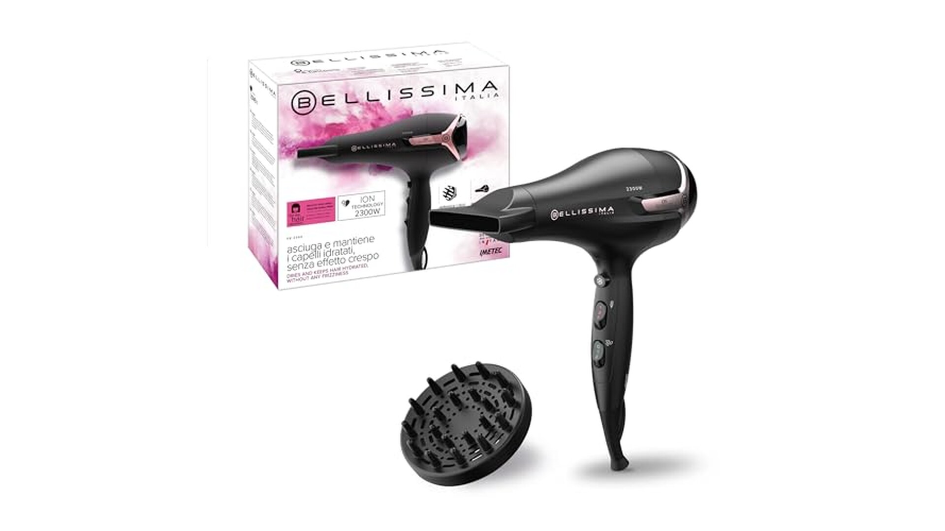 Imetec Asciugacapelli K9 2300W con Diffusore