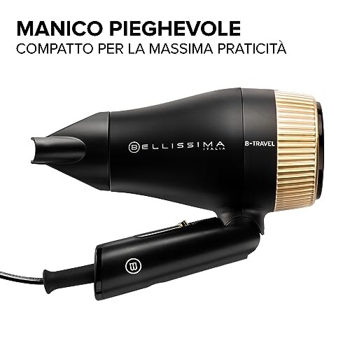 Imetec B-Travel Asciugacapelli da Viaggio 1400W - immagine 2