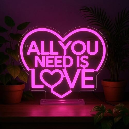 Insegna Luminosa LED All You Need Is Love - immagine 1