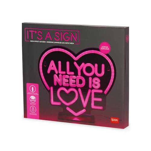 Insegna Luminosa LED All You Need Is Love - immagine 5