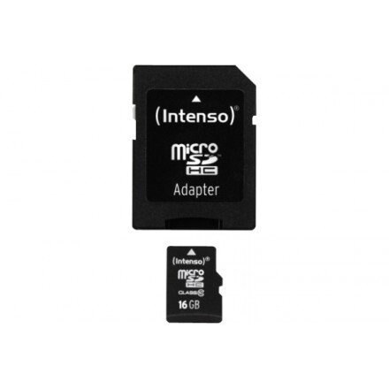 Intenso MicroSDHC 16GB Class 10 con Adattatore - immagine 2