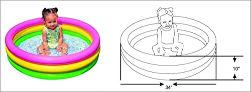 Intex Piscina Baby Sunset Arcobaleno - immagine 5