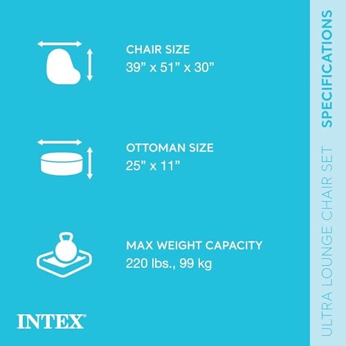 Intex Poltrona Lounge Grigia con Poggia Piedi - immagine 4