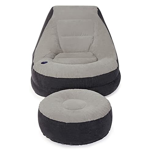 Intex Poltrona Lounge Grigia con Poggia Piedi - immagine 7