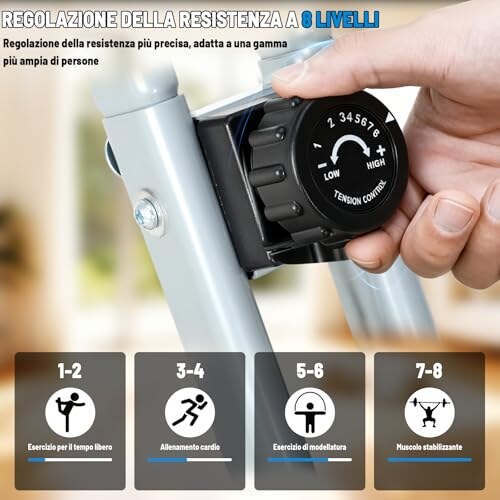 ISE Cyclette Pieghevole con Resistenza Magnetica - immagine 1