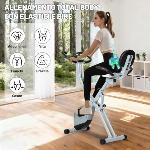 ISE Cyclette Pieghevole con Resistenza Magnetica - immagine 3