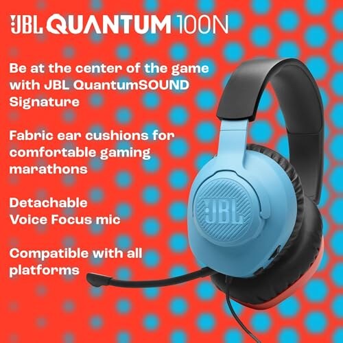 JBL Quantum 100N Cuffie Gaming con Microfono - immagine 1