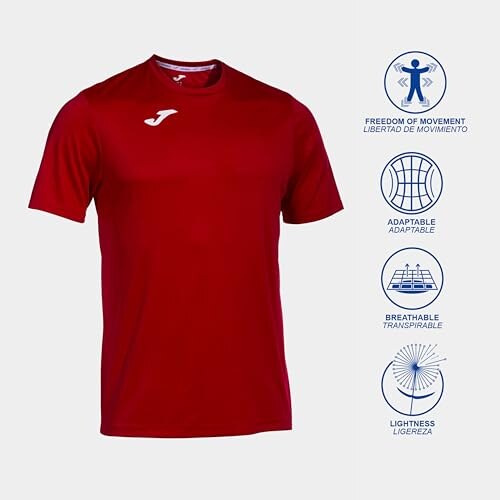 Joma T-Shirt Sportiva Uomo Leggera e Traspirante - immagine 2