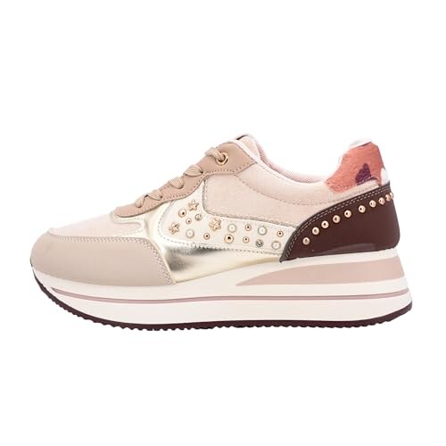 JOMIX Sneakers Donna Casual Zeppa Eleganti Khaki - immagine 1