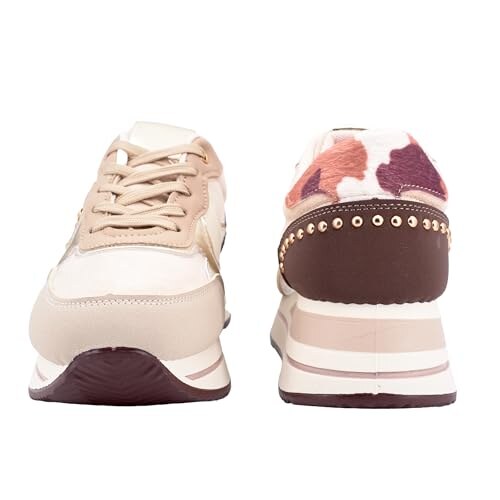JOMIX Sneakers Donna Casual Zeppa Eleganti Khaki - immagine 3
