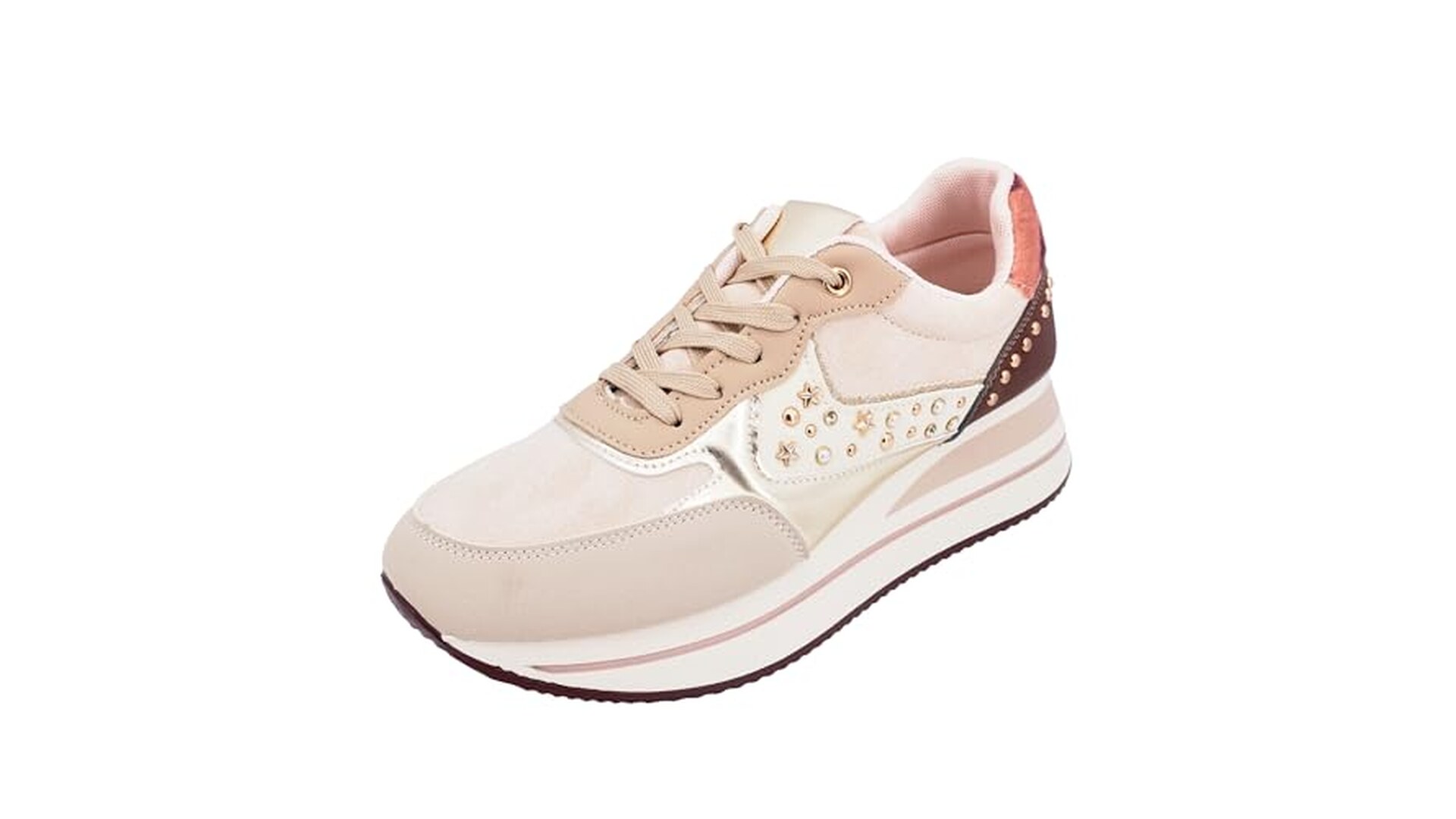 JOMIX Sneakers Donna Casual Zeppa Eleganti Khaki