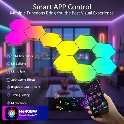 Kangtaixin 8 Pannelli LED Esagonali RGB per Gaming - immagine 2