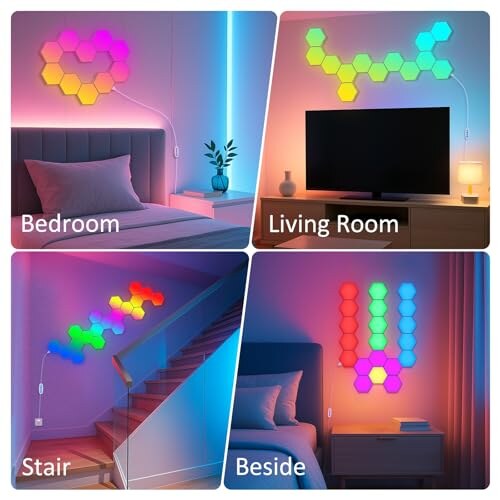 Kangtaixin 8 Pannelli LED Esagonali RGB per Gaming - immagine 6
