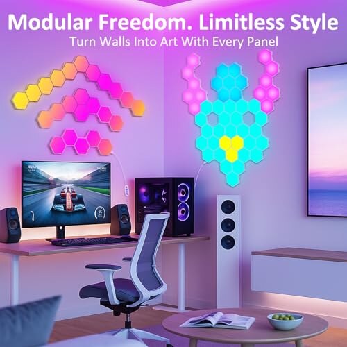Kangtaixin 8 Pannelli LED Esagonali RGB per Gaming - immagine 7