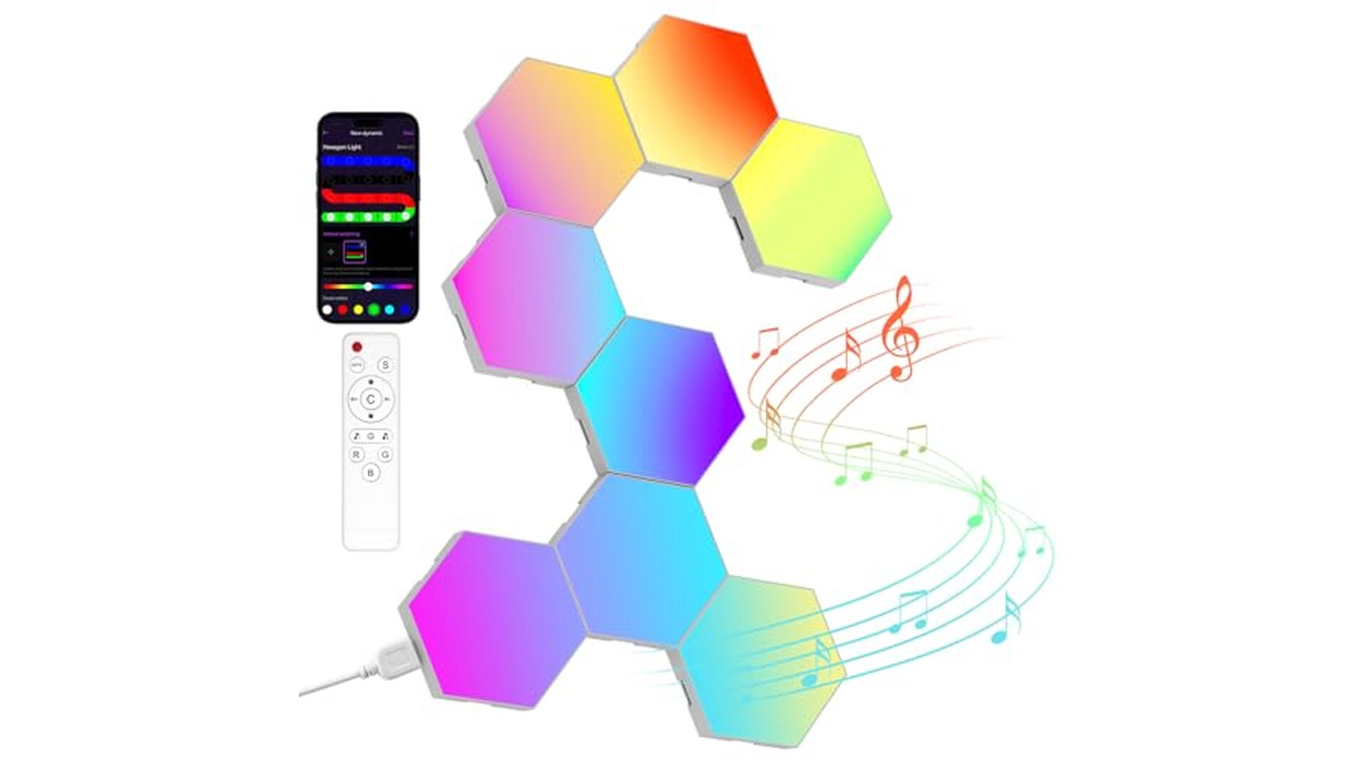 Kangtaixin 8 Pannelli LED Esagonali RGB per Gaming
