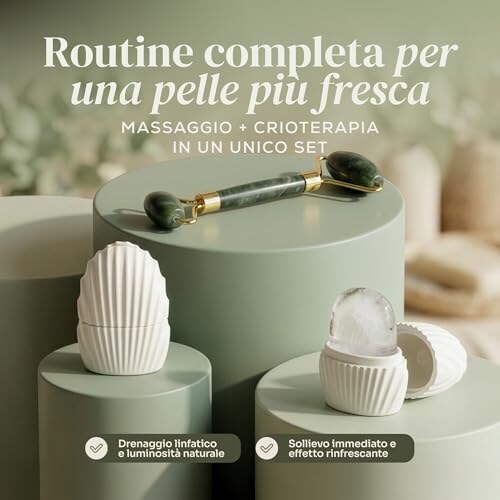 Kit Skincare Viso con Rullo Di Giada - immagine 1