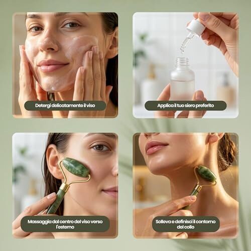 Kit Skincare Viso con Rullo Di Giada - immagine 2