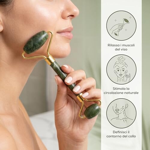 Kit Skincare Viso con Rullo Di Giada - immagine 4