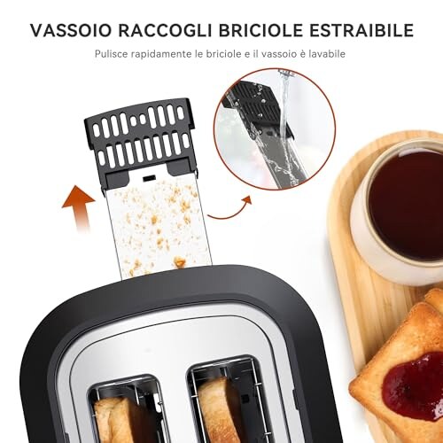 KitchenBoss Tostapane Inox 2 Fette con 6 Livelli - immagine 5