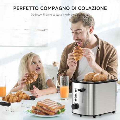 KitchenBoss Tostapane Inox 2 Fette con 6 Livelli - immagine 6