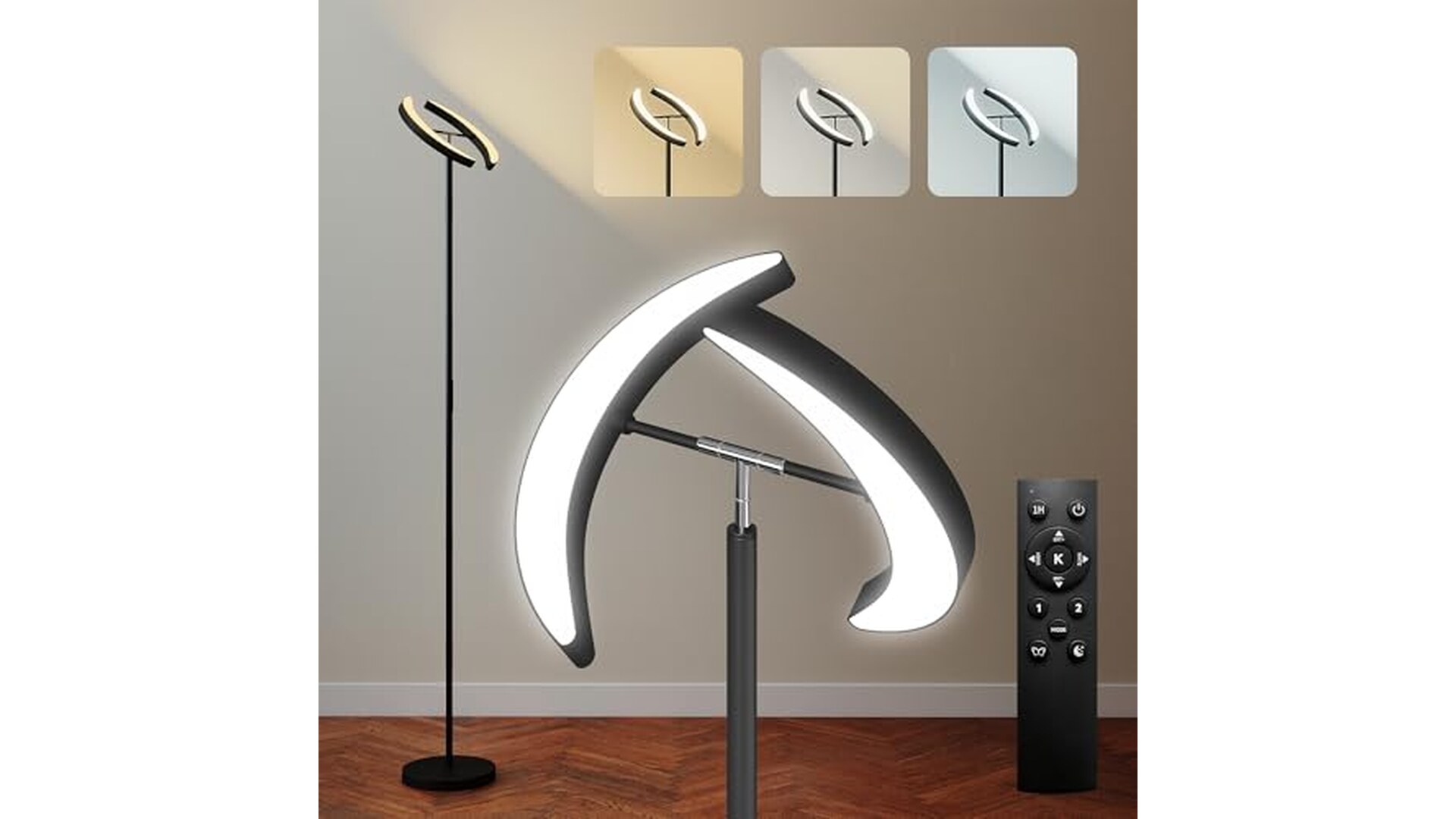 Lampada da Terra Dimmerabile HOMCOM con Telecomando