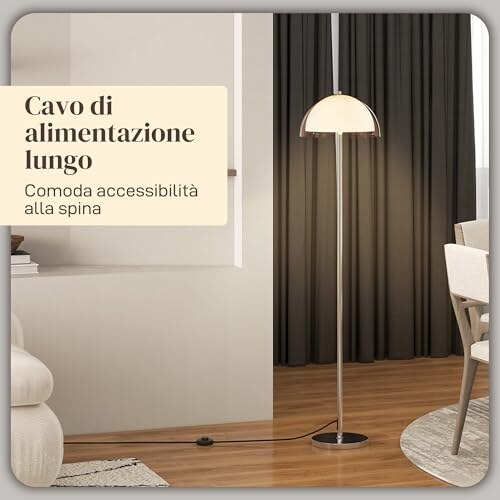 Lampada da Terra HOMCOM Moderna 150cm - immagine 3