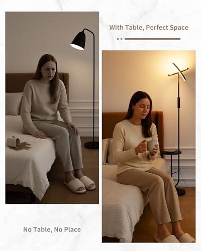Lampada da Terra LED 36W Dimmerabile Nera - immagine 6