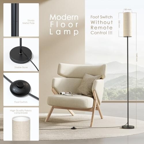 Lampada da Terra LED Lithomy Dimmerabile - immagine 1