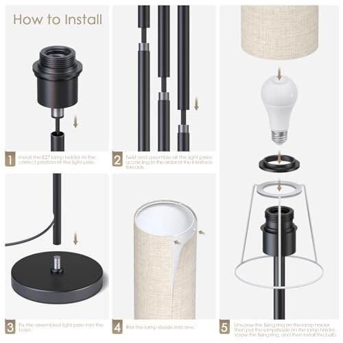 Lampada da Terra LED Lithomy Dimmerabile - immagine 5