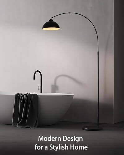 Lampada da Terra Moderna Nera LuminexDesigns - immagine 1