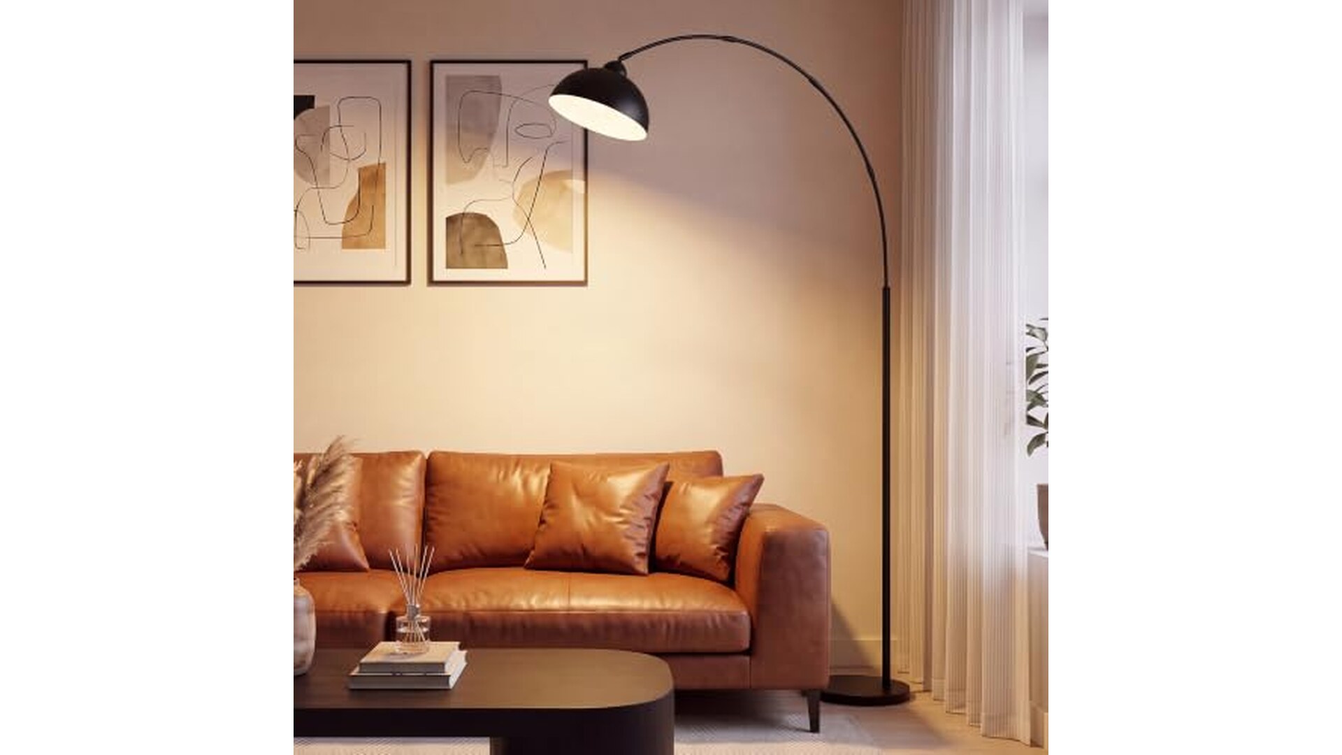 Lampada da Terra Moderna Nera LuminexDesigns
