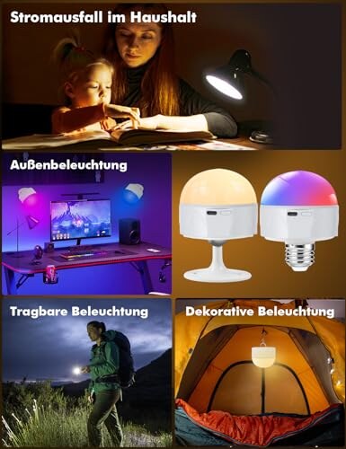 Lampadina Ricaricabile Dufuso USB-C E27 - immagine 5