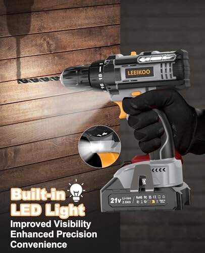 LEEIKOO Avvitatore Elettrico 21V 42N.m - immagine 6