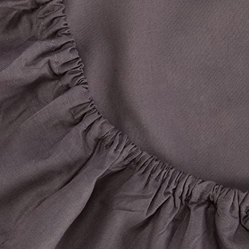 Lenzuolo con Angoli in Cotone 140x190 cm Grigio - immagine 2
