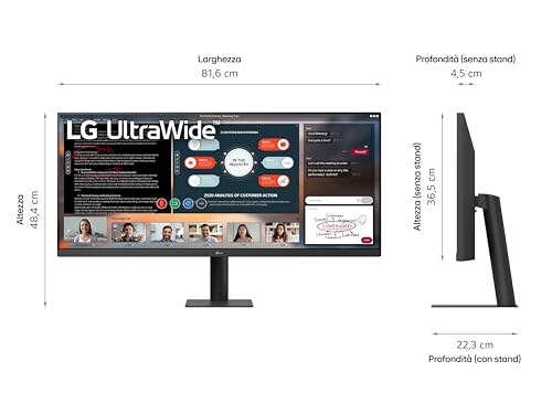 LG 34" Monitor UltraWide 21:9 IPS WFHD - immagine 2