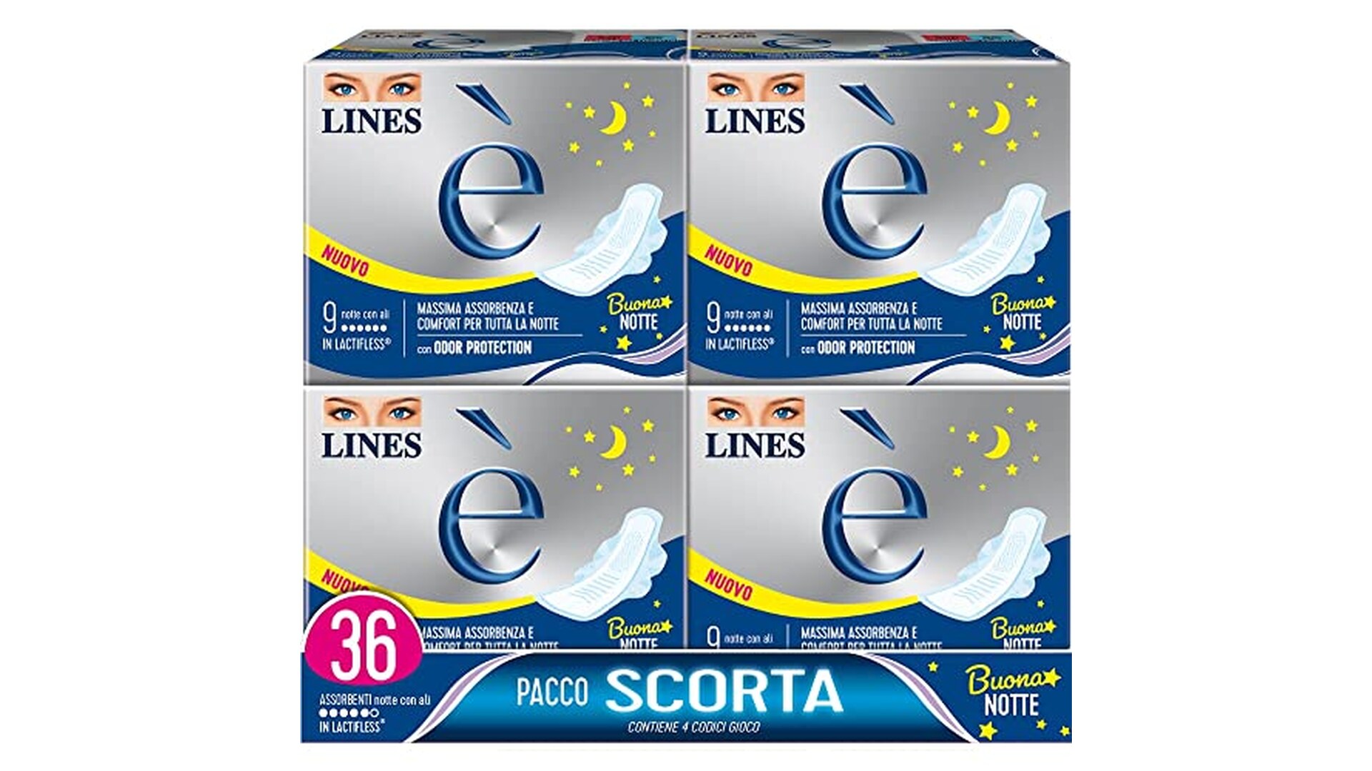 LINES È Notte 36 Assorbenti con Odor Protection