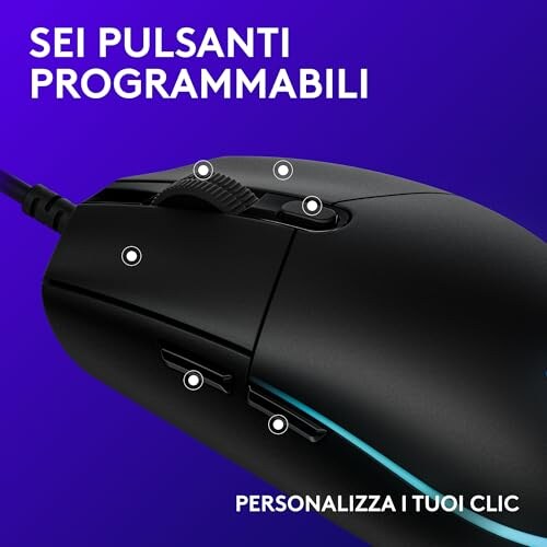 Logitech G203 LIGHTSYNC Mouse Gaming RGB - immagine 2