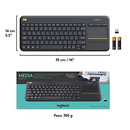 Logitech K400 Plus Tastiera Wireless con Touchpad - immagine 2